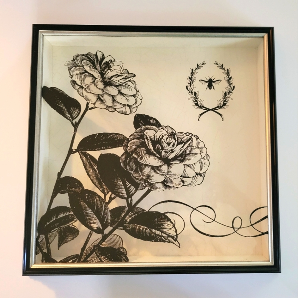 Bee-utiful Floral Shadow Box Art